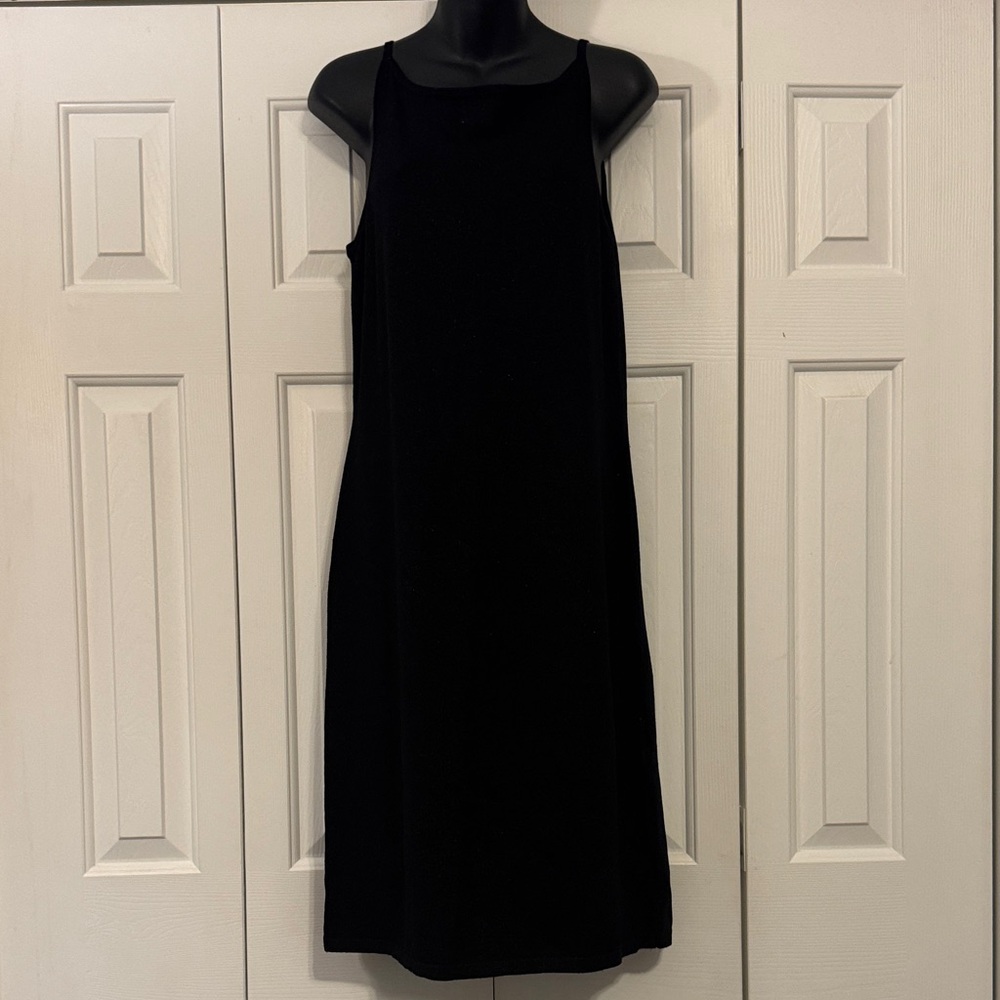Ralph Lauren Classic Black sweater shimmering Midi Dress